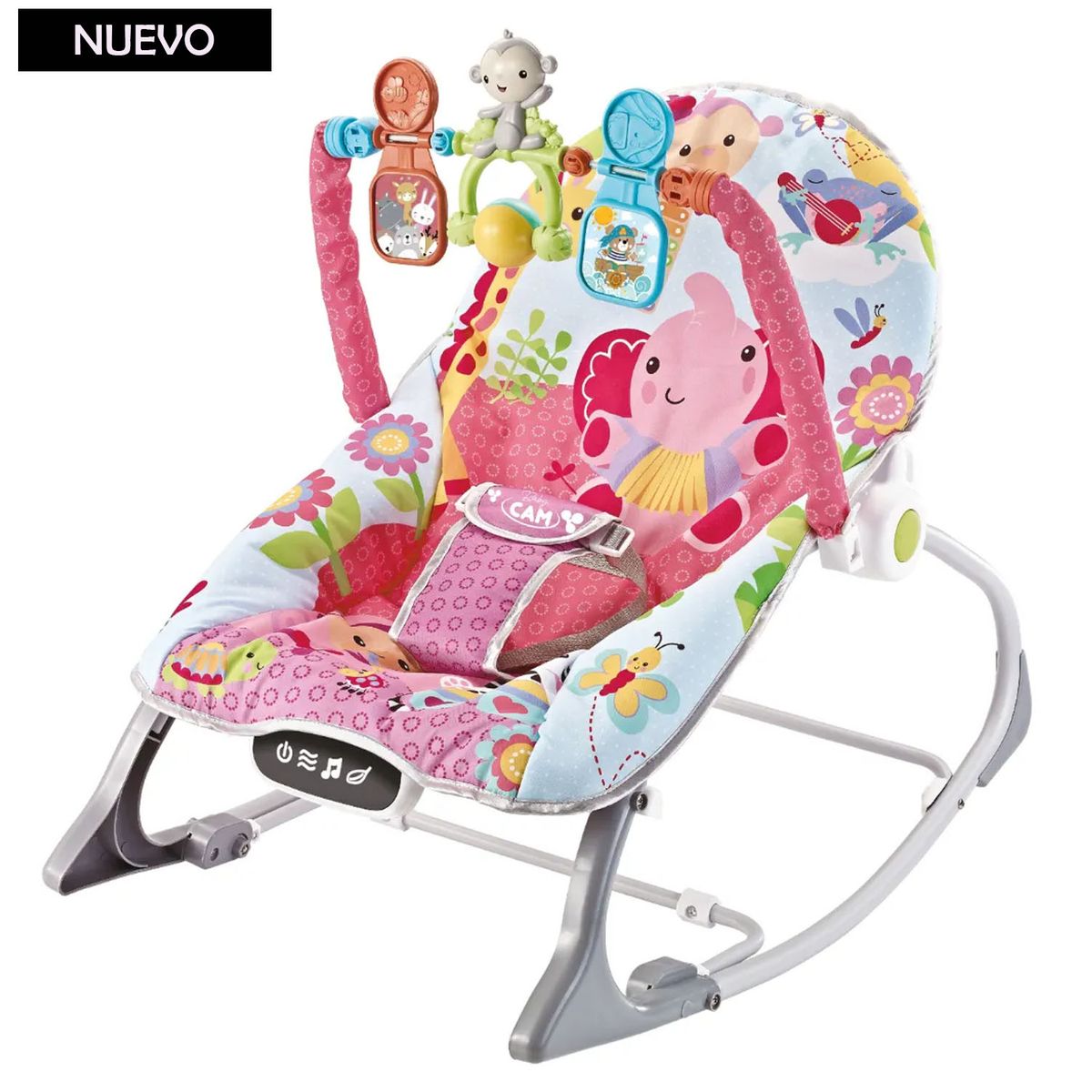 CAM - Silla Mecedora Musical Vibradora 20kg Rosa