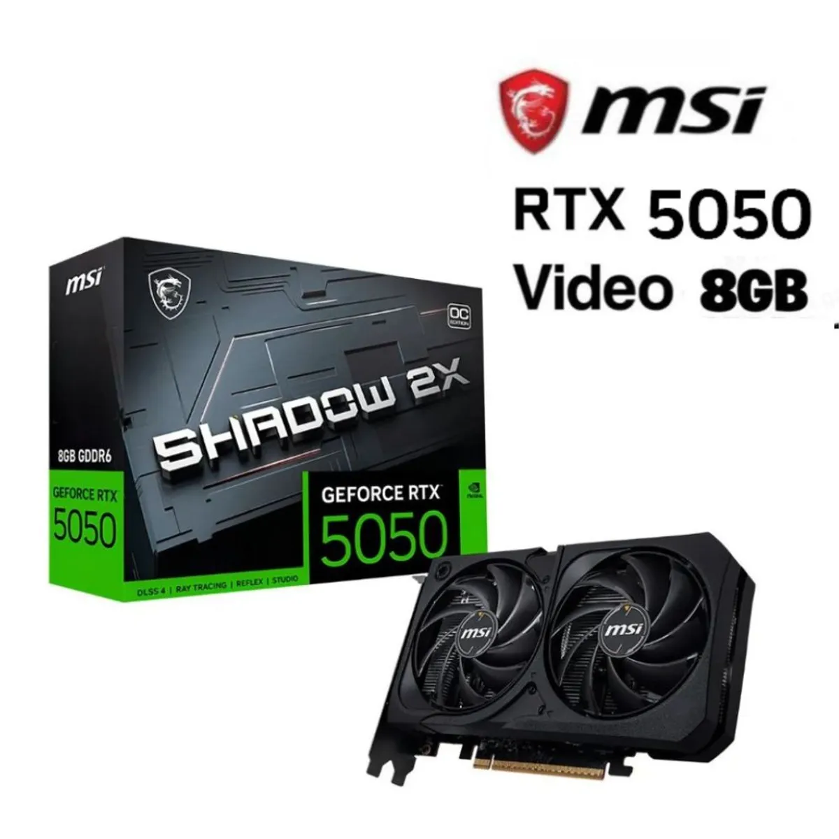 MSI - TARJETA DE VIDEO MSI  RTX  5050 8GB  SHADOW 2X
