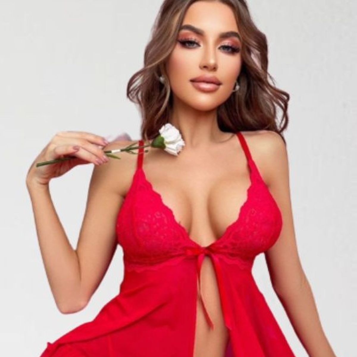 GENERICO - Babydoll - Lencería Elegante con Encaje