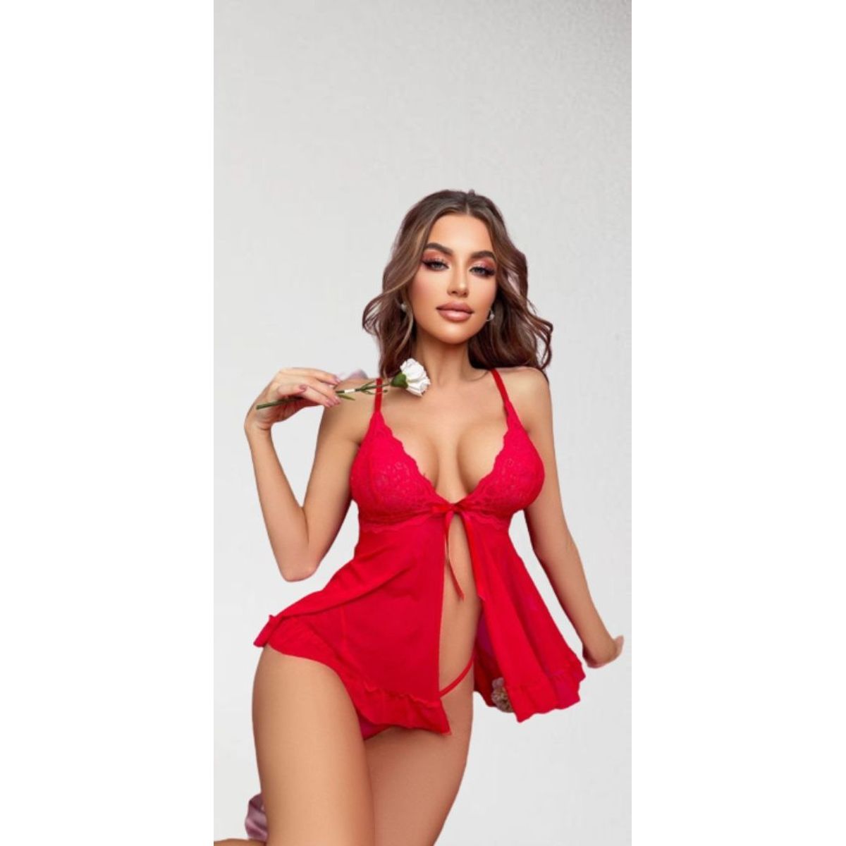 GENERICO - Babydoll - Lencería Elegante con Encaje