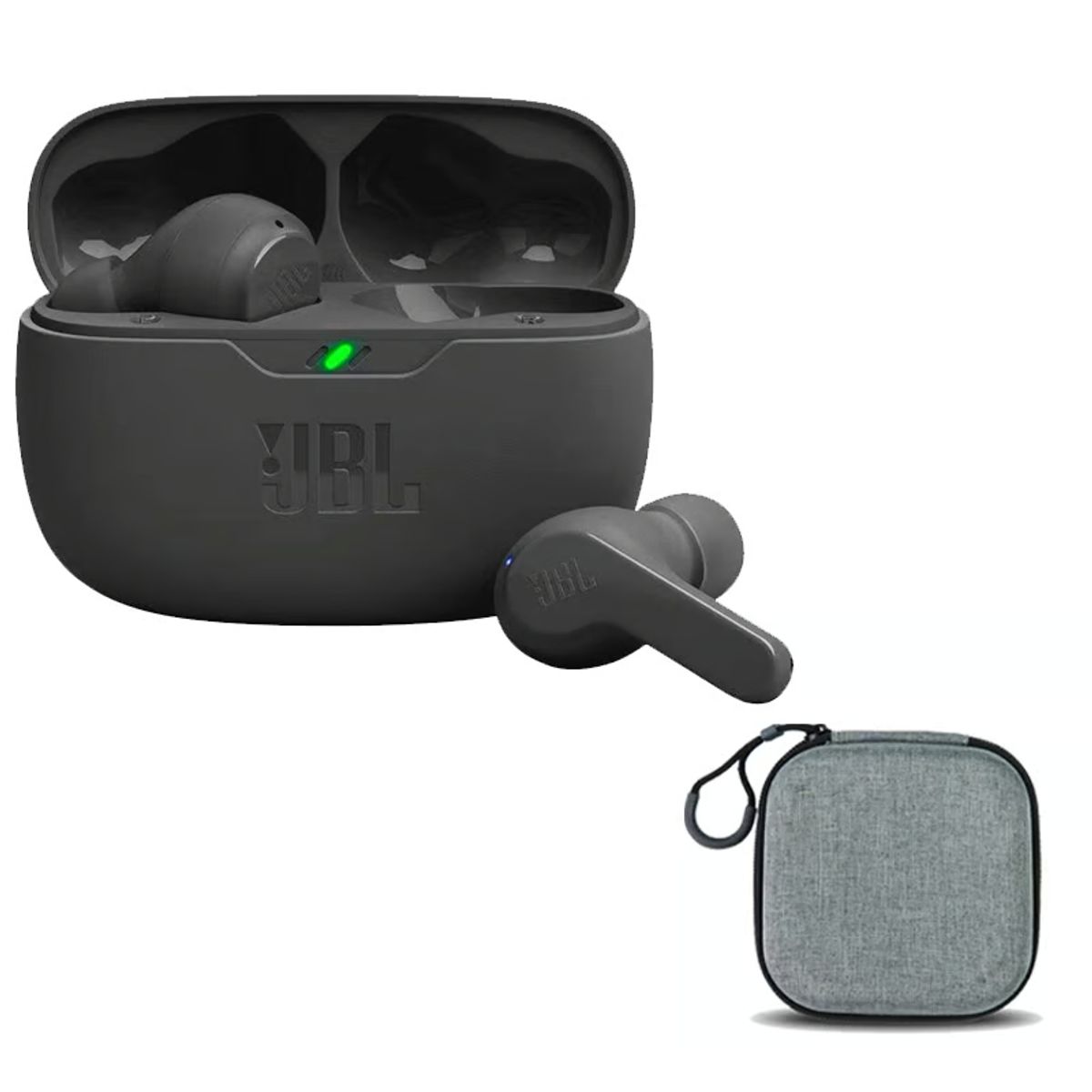 JBL - Audífonos Bluetooth JBL WAVE BEAM NC Funda protectora Negro