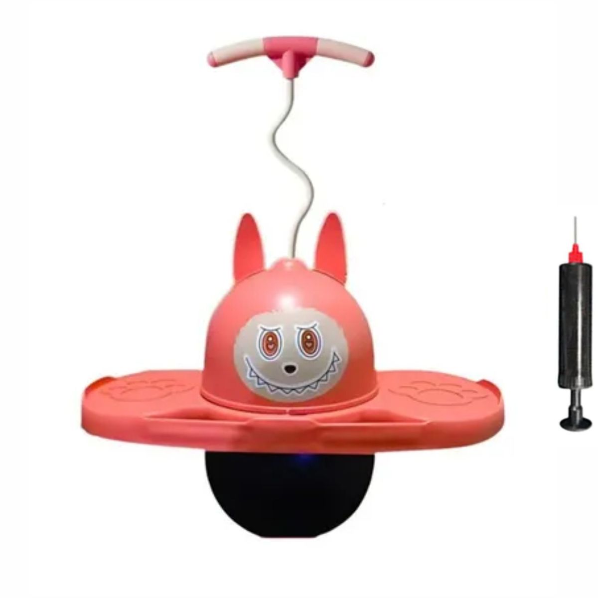 GENERICO - Pelota Saltarina Juguete Saltarín con Luces + Inflador Rojo