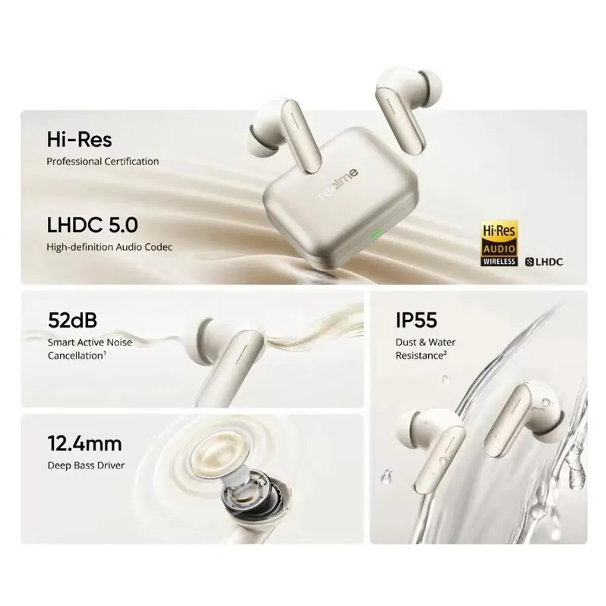 REALME - Audífonos Inalámbricos Bluetooth realme buds air 7 - Dorado