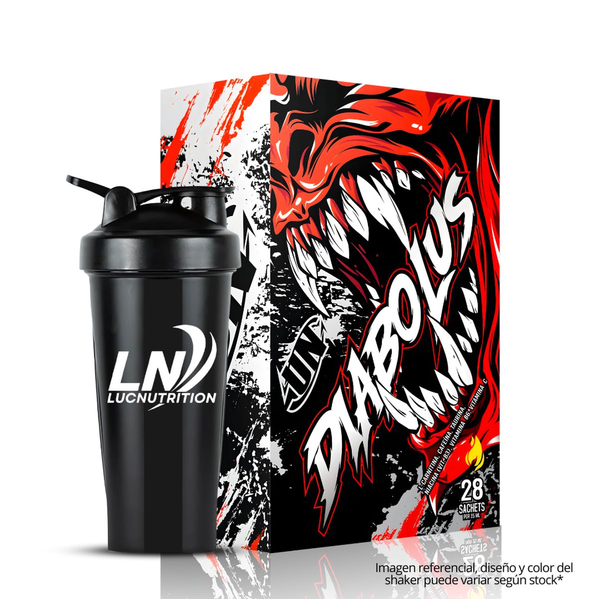 UNIVERSE NUTRITION - Diabolus 28 Sachets / Servicios - Maracuya + Shaker