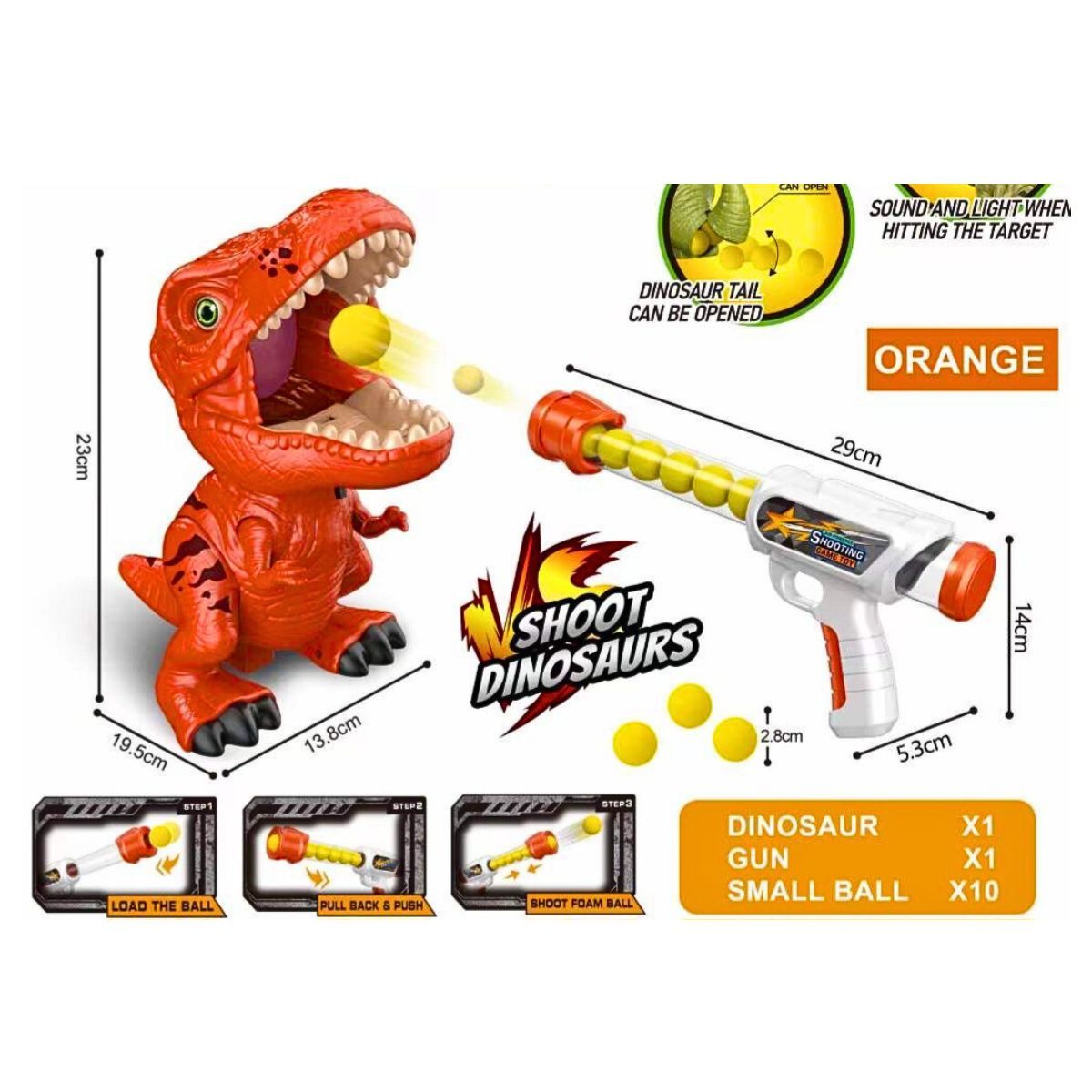 GENERICO - Juguete De Tiro Pistola Con Dinosaurio Luz Y Sonido Catapult