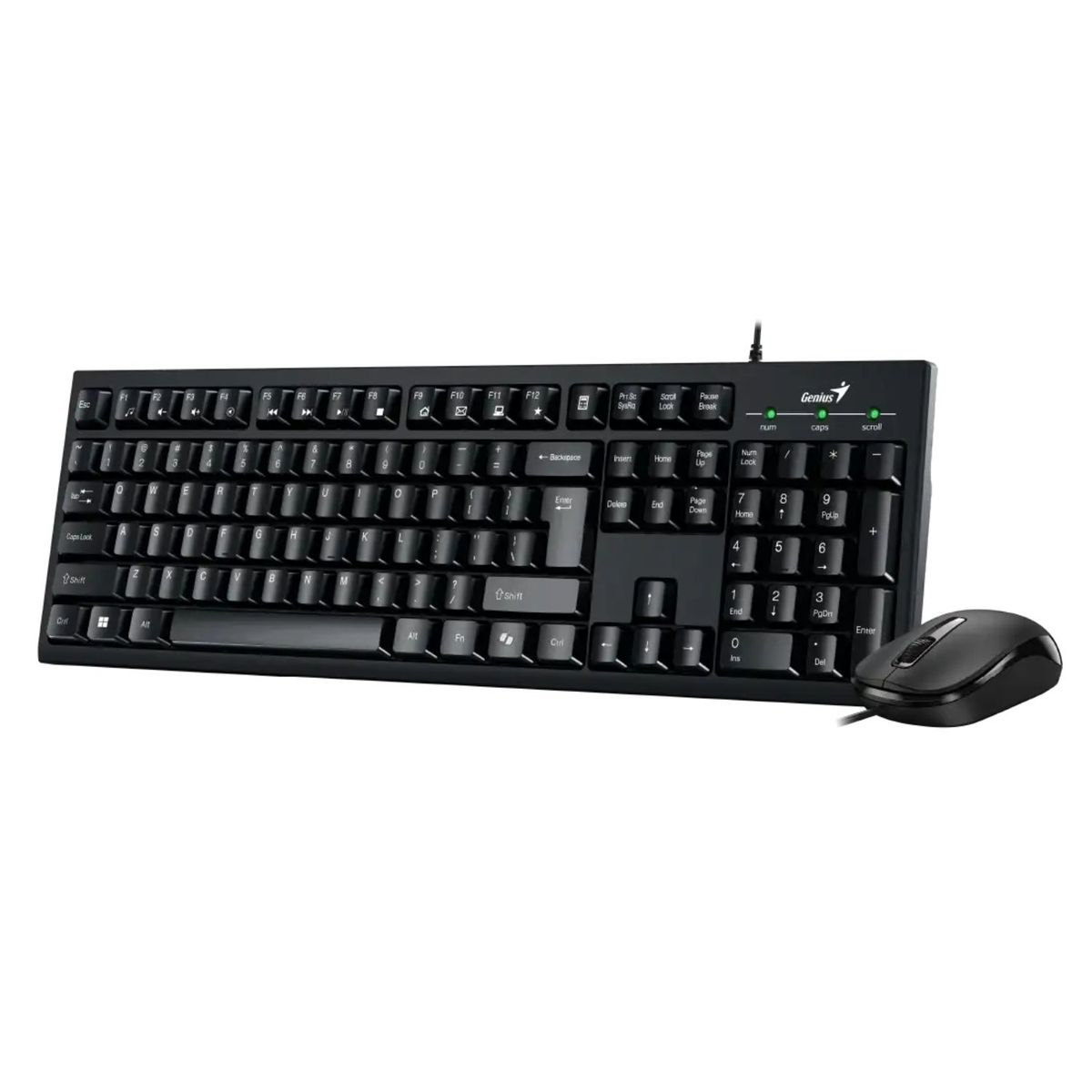 GENIUS - TECLADO + MOUSE KM-100SE GENIUS  AI COPILOT USB SP NEGRO