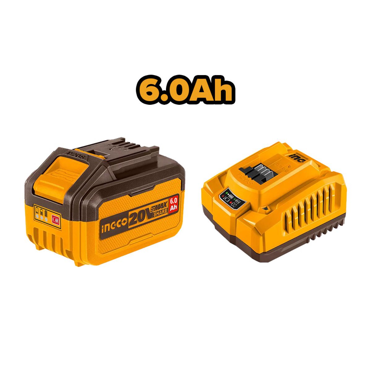 INGCO TOOLS - SET BATERÍA INGCO 20V 60AH + CARGADOR 4A FBCPK1416