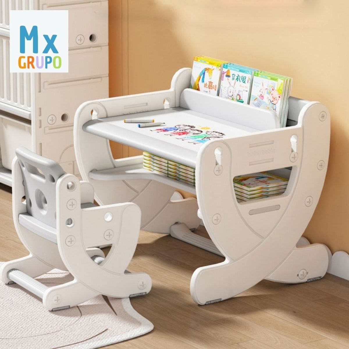 GENERICO - MESA ESCRITORIO PARA NIÑOS MX-003 GRIS