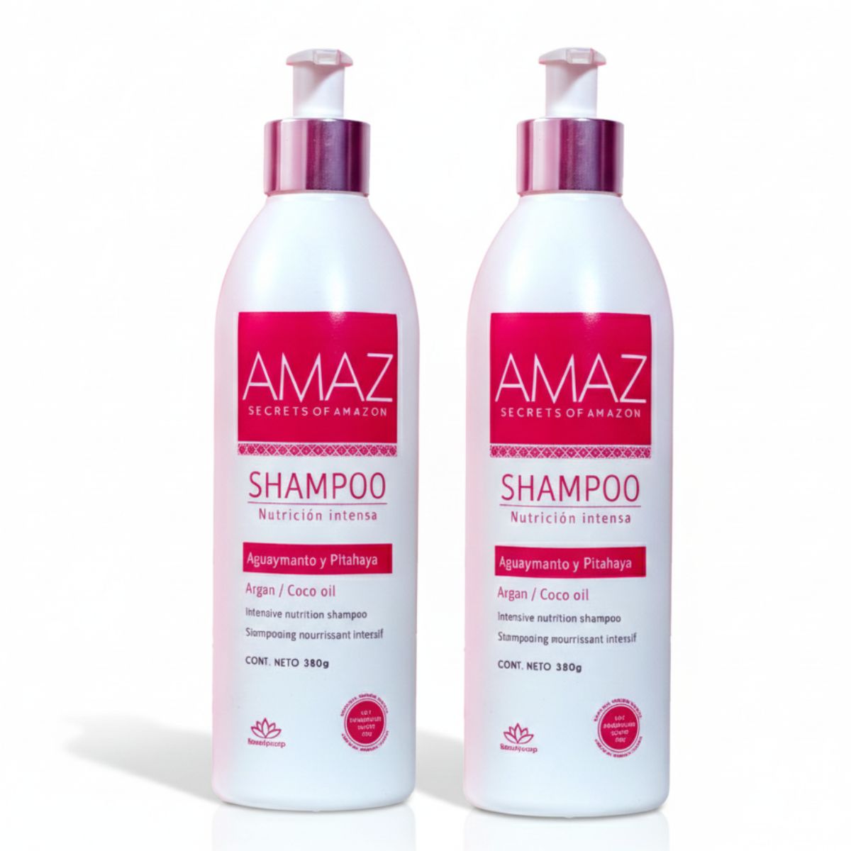 KRONO PRO - Shampoo Nutrición Intensa Amaz- Argan y Coco- Sin Sal- Post Alisado- 380gr- Pack por 2