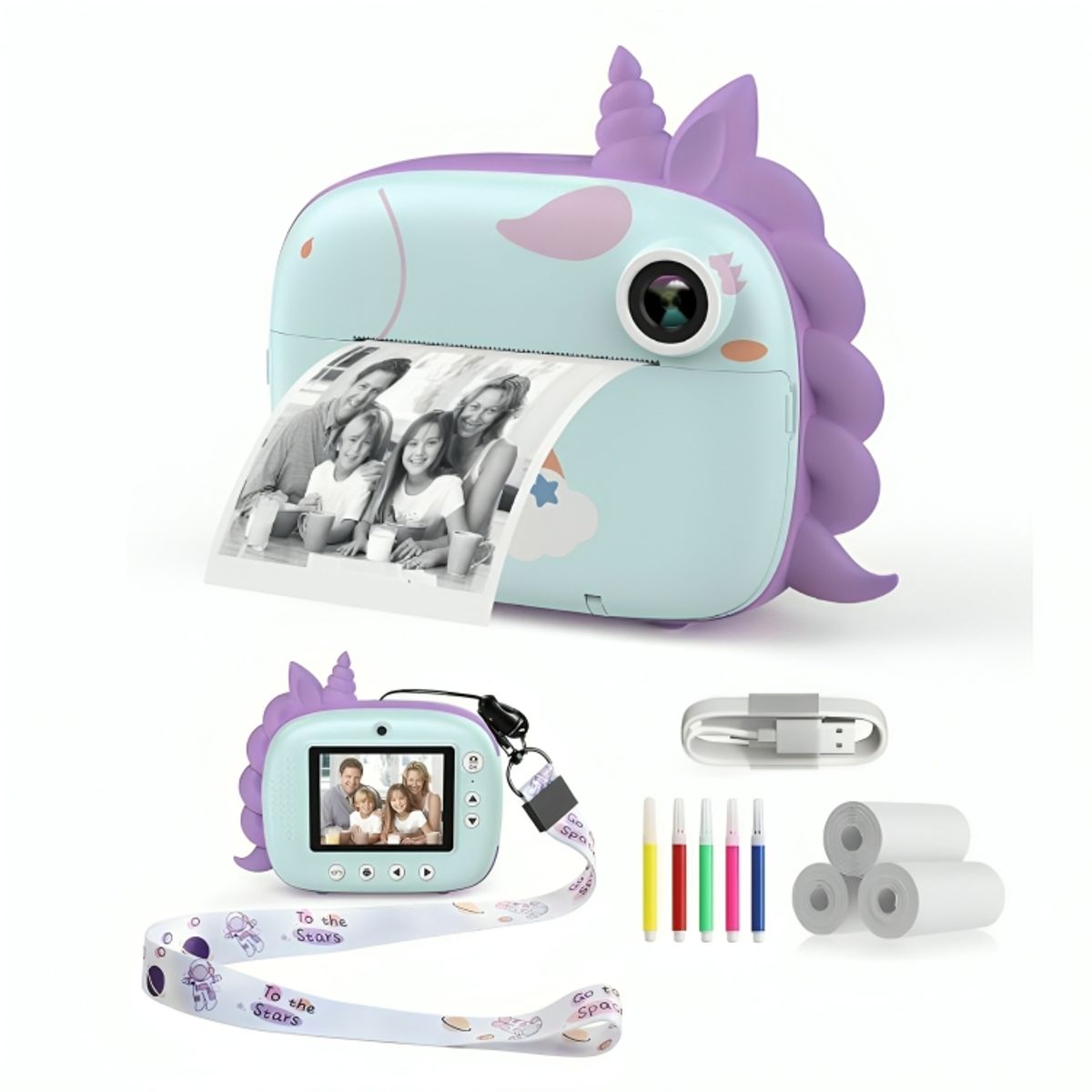 GENERICO - Cámara de Impresión Instantánea Digital Premium para Niños