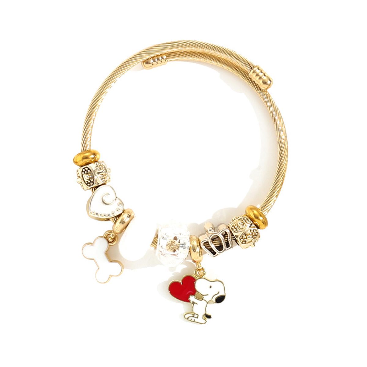 MINISO - PULSERA ajustable SNOOPY - Acero Inoxidable