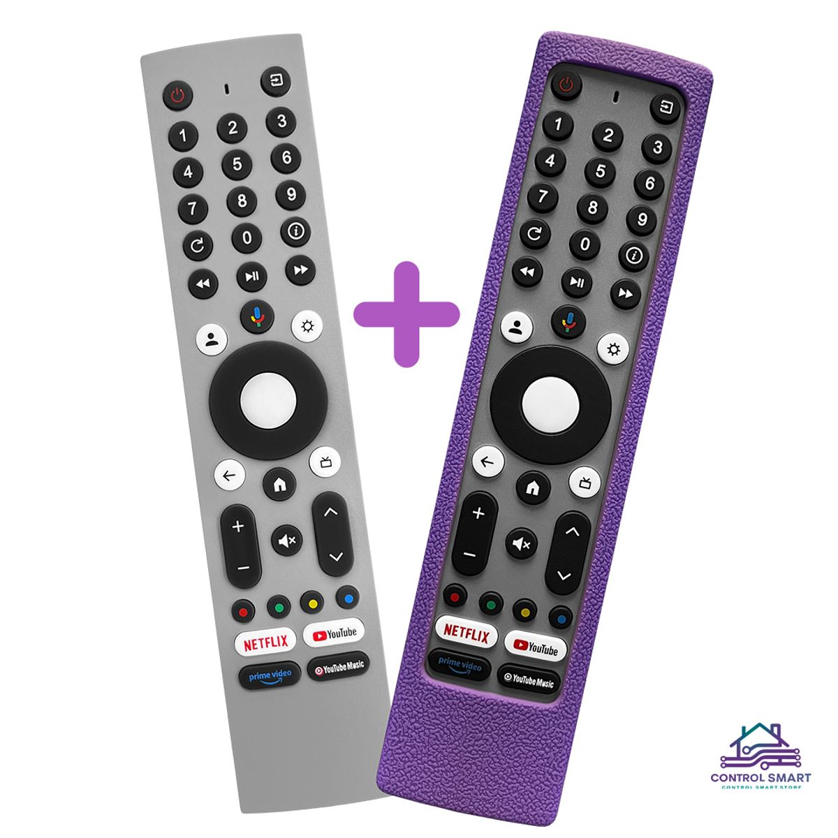 GENERICO - Control Remoto Compatible C3295 sin Mando de Voz para TV JVC Smart con Funda Protectora Incluida