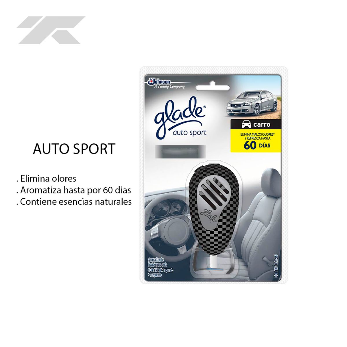GLADE - Ambientador Glade Auto Sport 7ml New Car