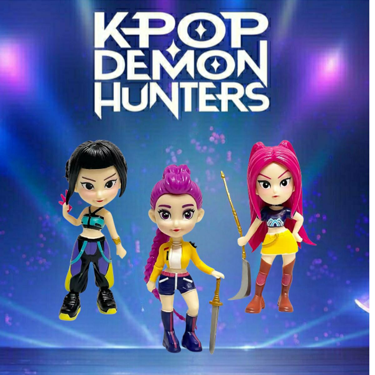 GENERICO - K-POP DEMON HUNTERS PACK 3 MUÑECAS  DE COLECCION