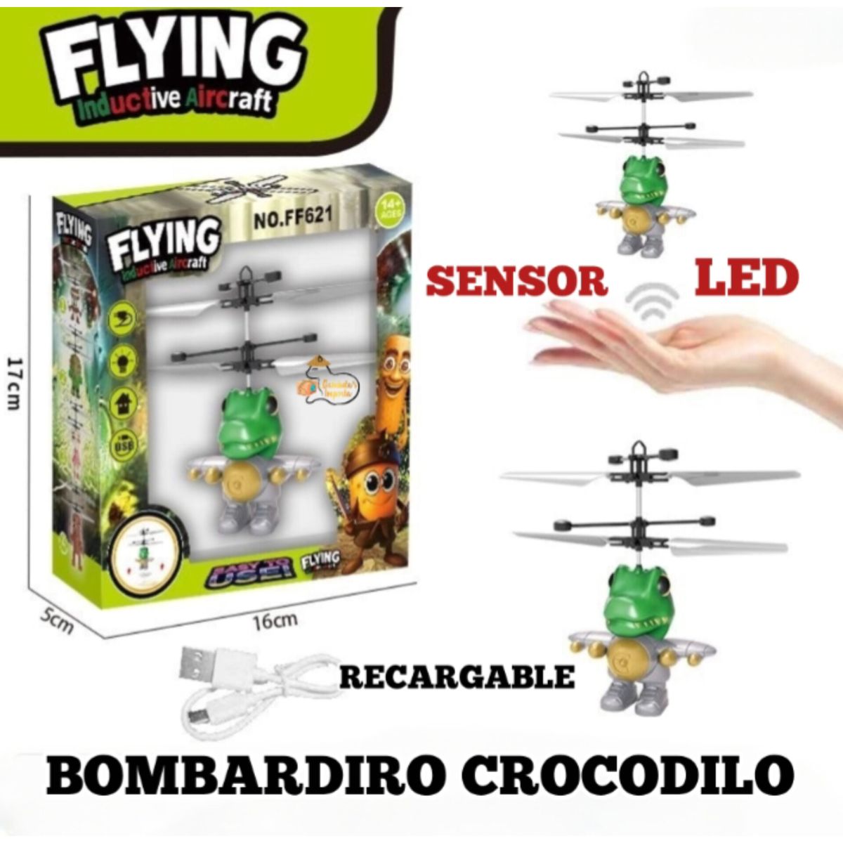 OEM - DRONE VOLADOR BOMBARDIRO CROCODILO BRAINROT CON SENSOR