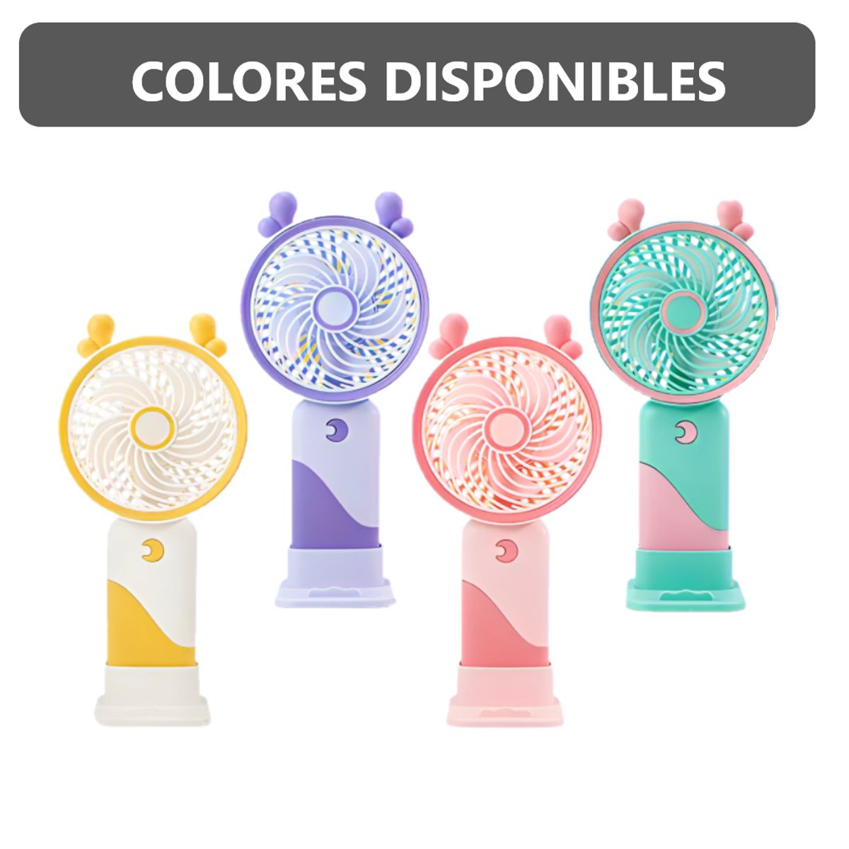 GENERICO - Potente Ventilador portátil 3 velocidades mini - Morado