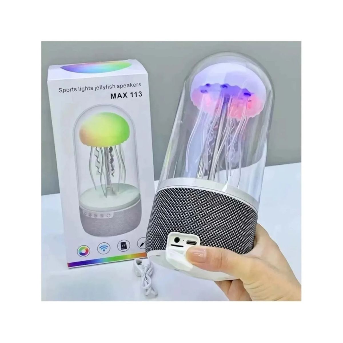 OEM - PARLANTE DE MEDUSA CON LUCES ALTAVOZ BLUETOOTH