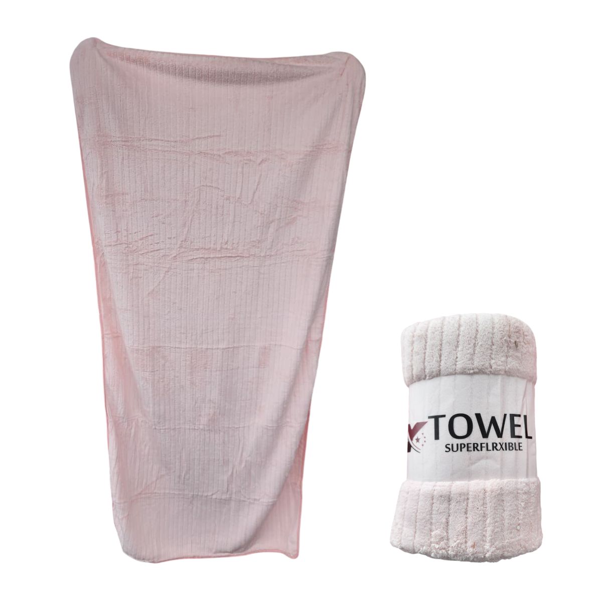 GENERICO - Toalla de cuerpo Suave Rosado claro - 140x70cm