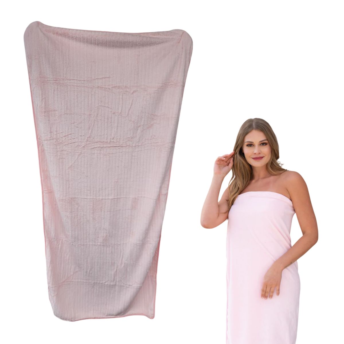 GENERICO - Toalla de cuerpo Suave Rosado claro - 140x70cm