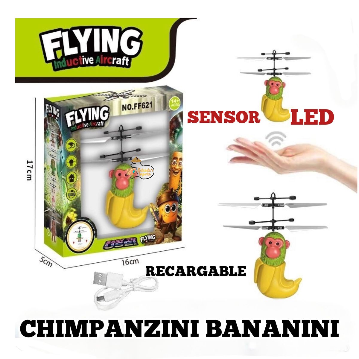 OEM - DRONE VOLADOR BRAINROT CHIMPANZINI BANANINI CON SENSOR