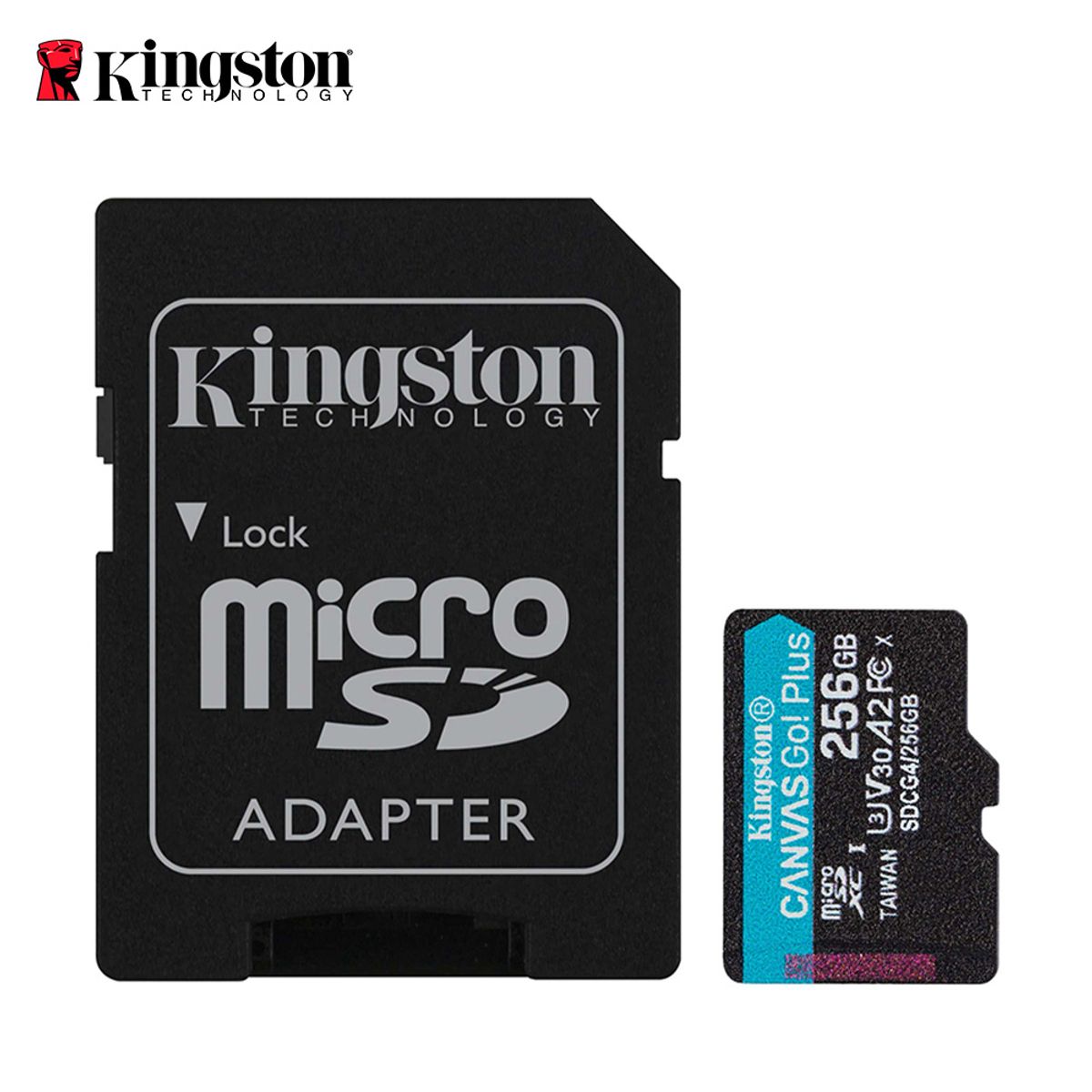 KINGSTON - Memoria Flash microSD Kingston Canvas Go Plus 256GB con adaptador SD