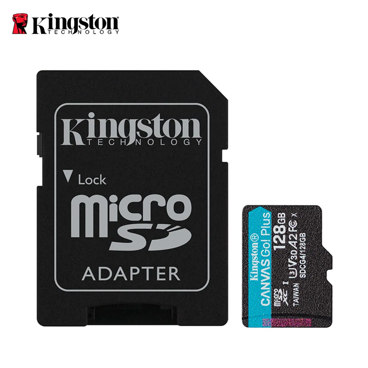 KINGSTON - Tarjeta MicroSDXC Kingston Canvas Go Plus 128GB con adaptador SD