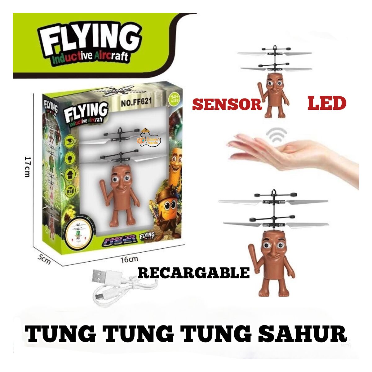 OEM - DRONE VOLADOR TUNG TUNG SAHUR BRAINROT CON SENSOR