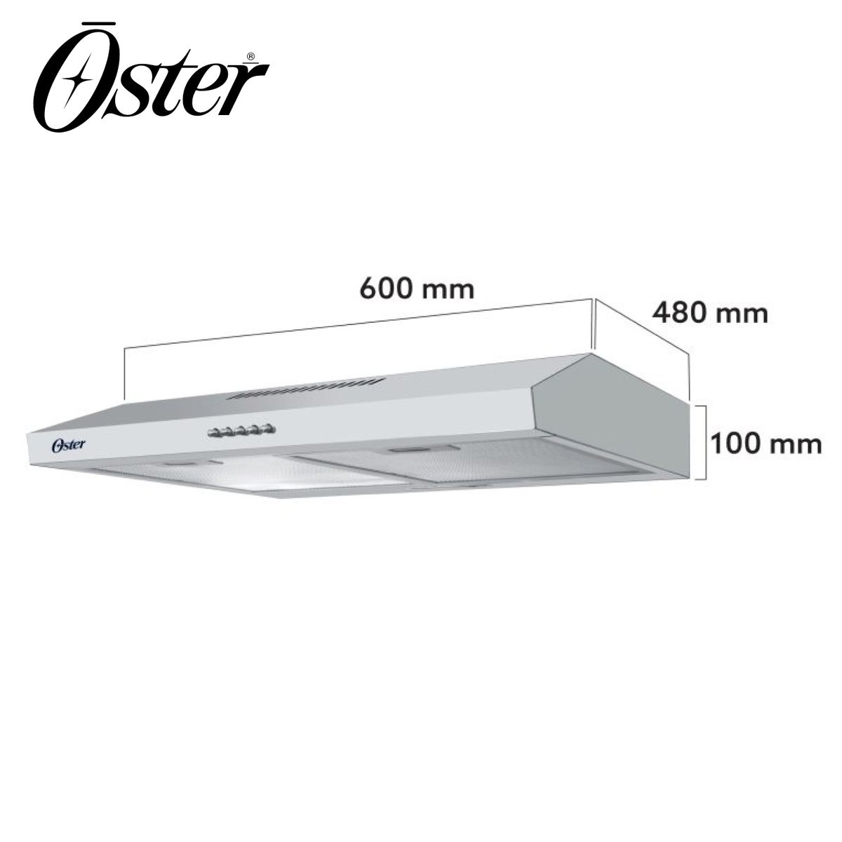 OSTER - CAMPANA EXTRACTORA MECANICA 24 PULGADAS INOX – OSPRHC24SS