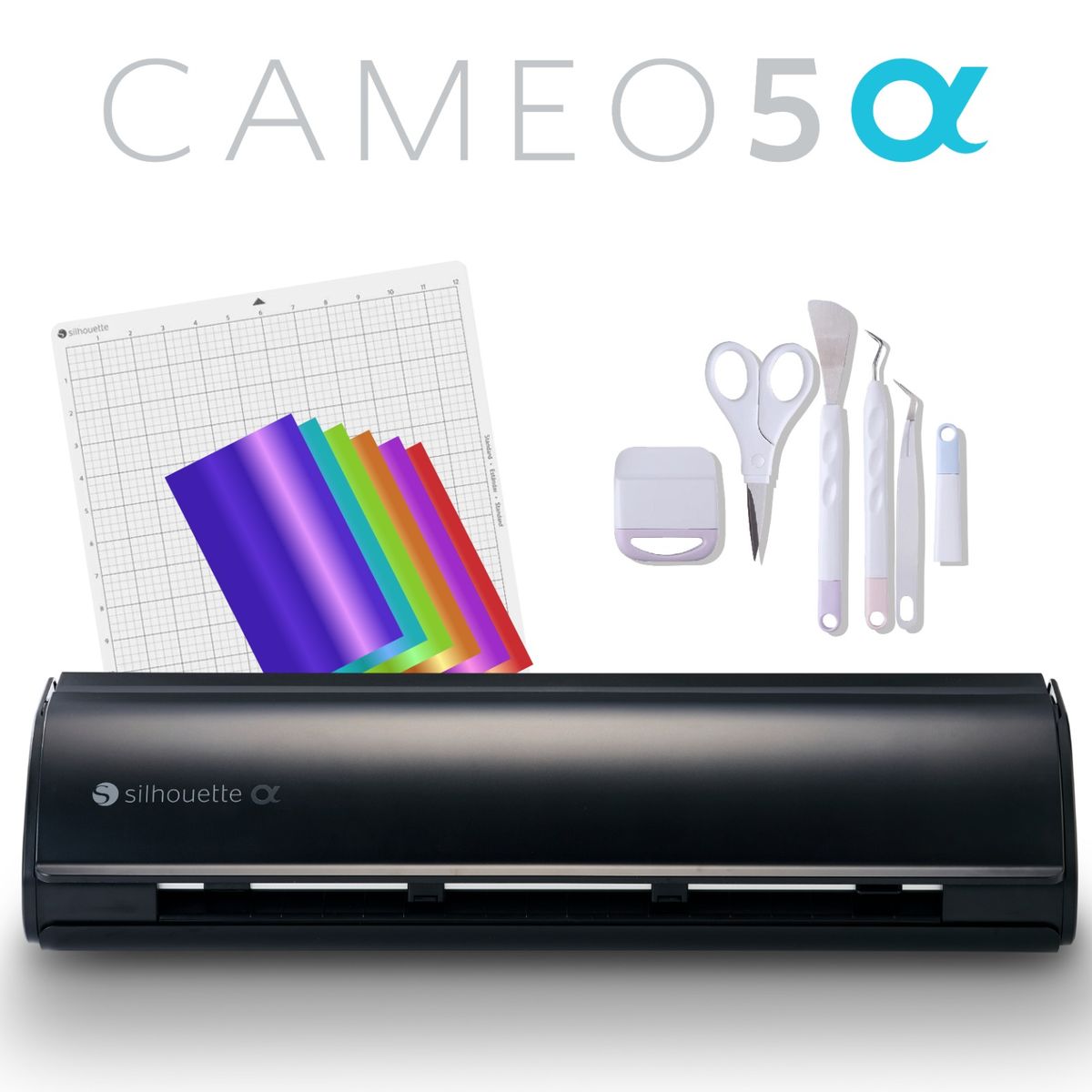 SILHOUETTE - Combo Completo Cameo 5α ALPHA Negro +  5 herramientas + vinil + videos