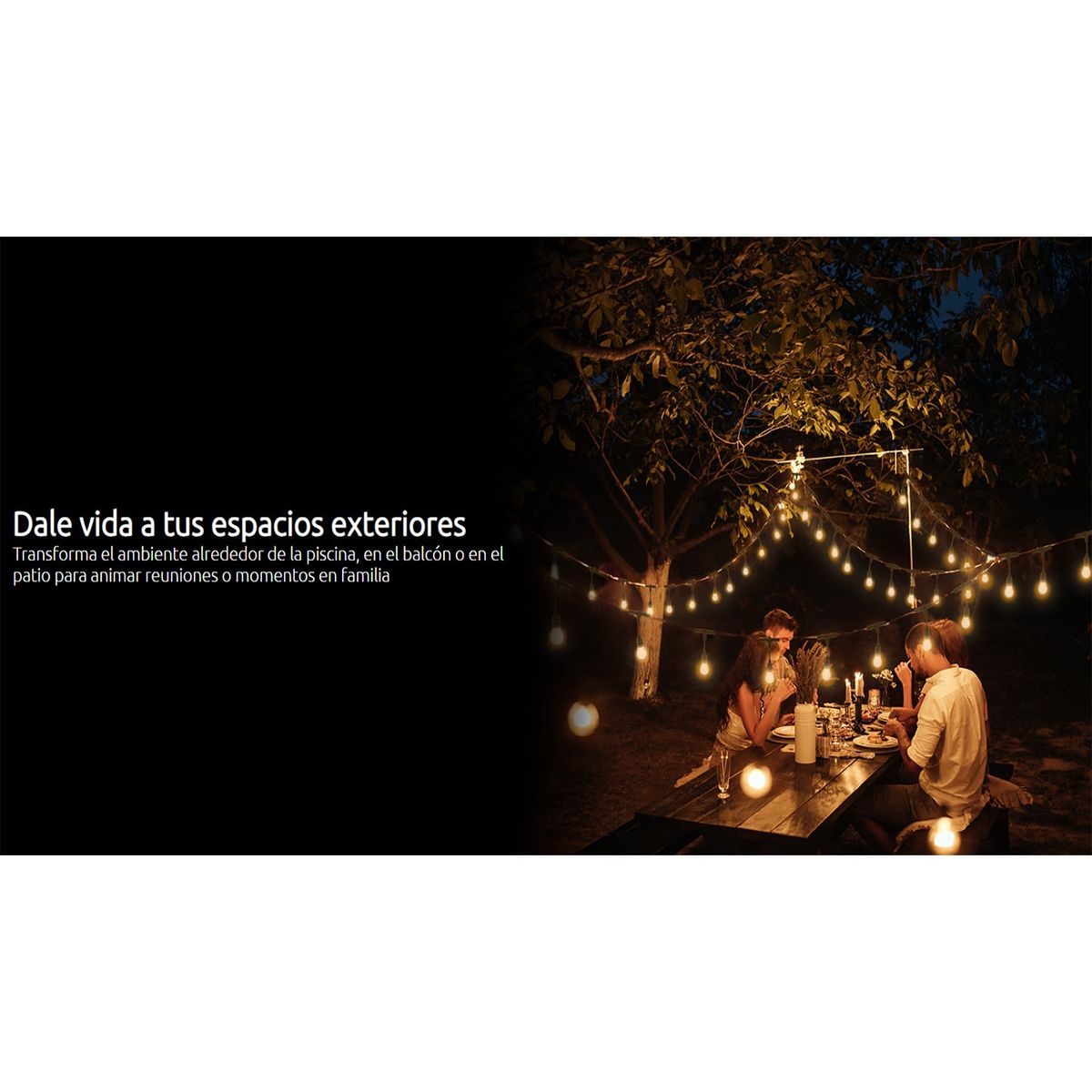 NEXXT SOLUTIONS - Guirnalda de luces Wifi NHB-O100 Nexxt Intesidad regulable 24 luces Color RGB Blanco