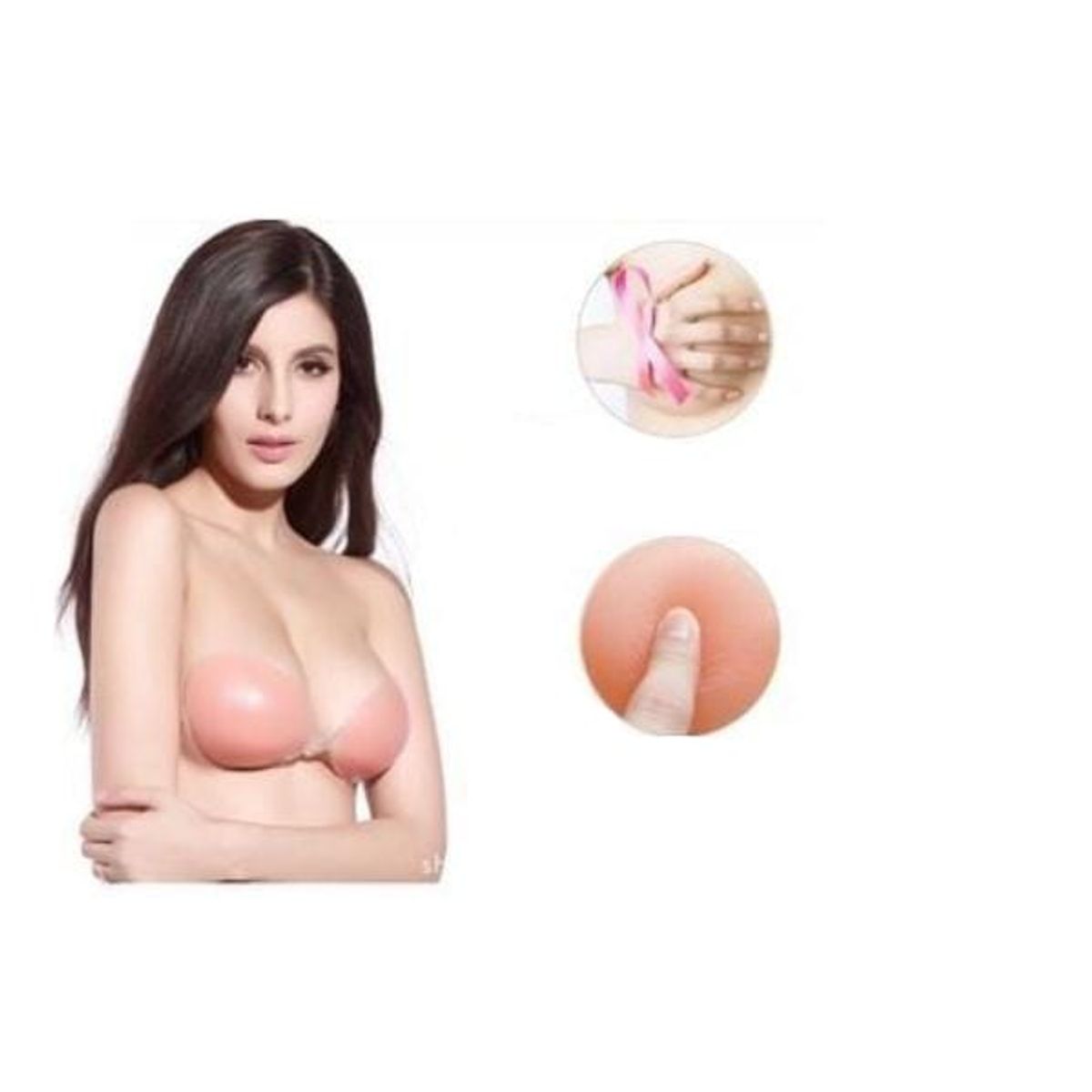 GENERICO - Sujetadores invisibles para mujer brasier de silicona autoadhesivo brasier sin tirantes