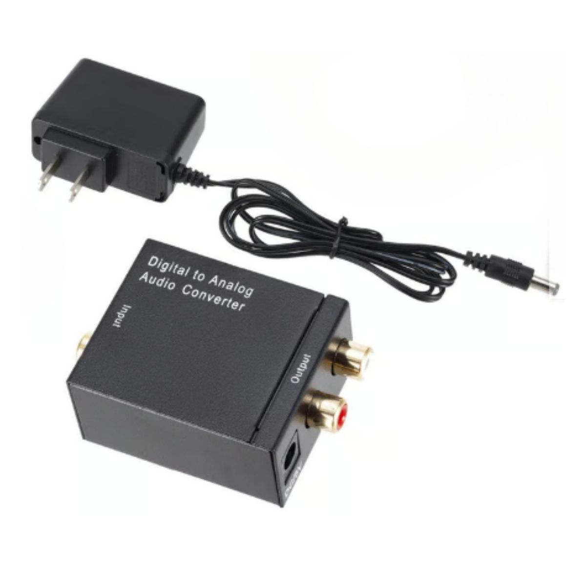 GENERICO - Convertidor Óptico Rca Kit Convertidor + Transformador