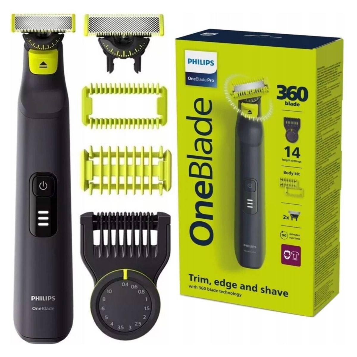 GENERICO - Afeitadora Oneblade 360 Pro Qp6542 14 Posiciones