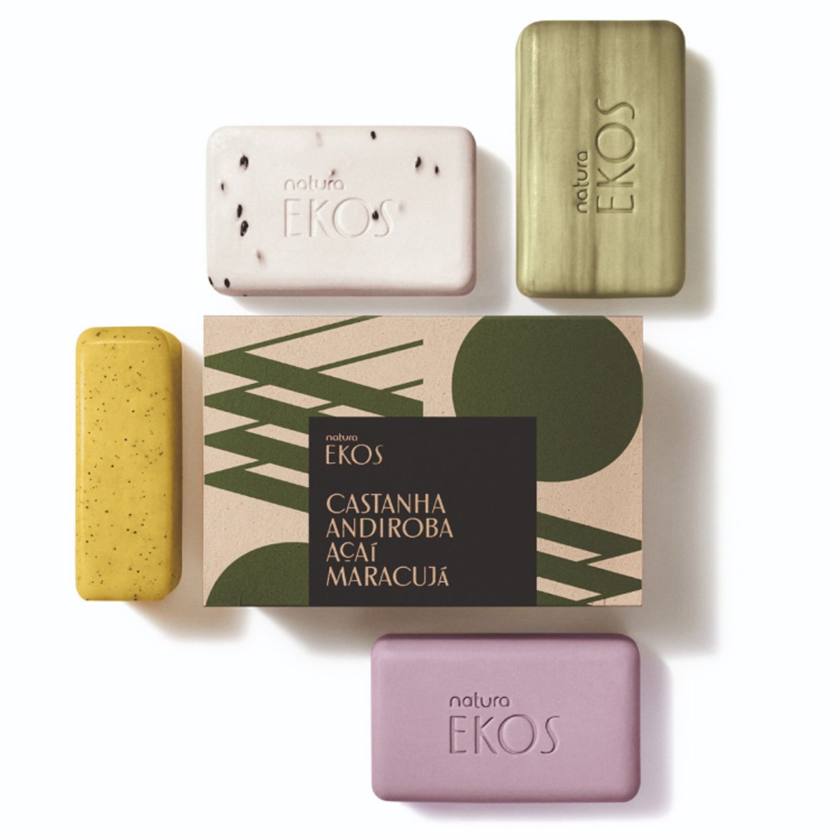 NATURA - Ekos Jabones en Barra Cremosos y Exfoliantes x4