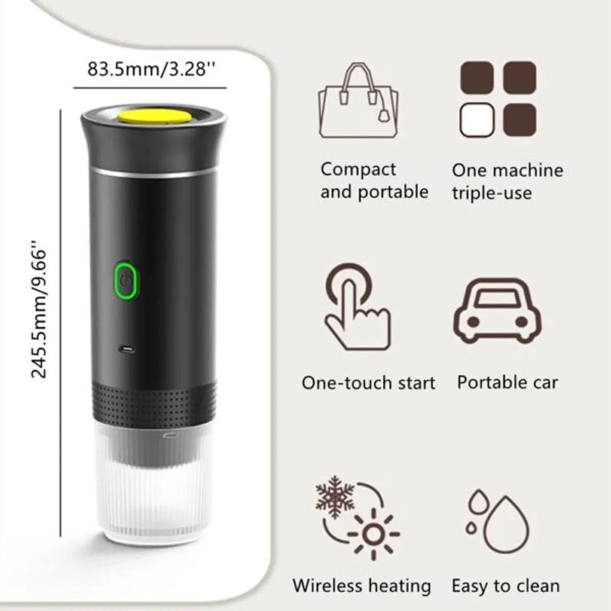 GENERICO - CAFETERA ESPRESSO PORTATIL ELECTRICA USB