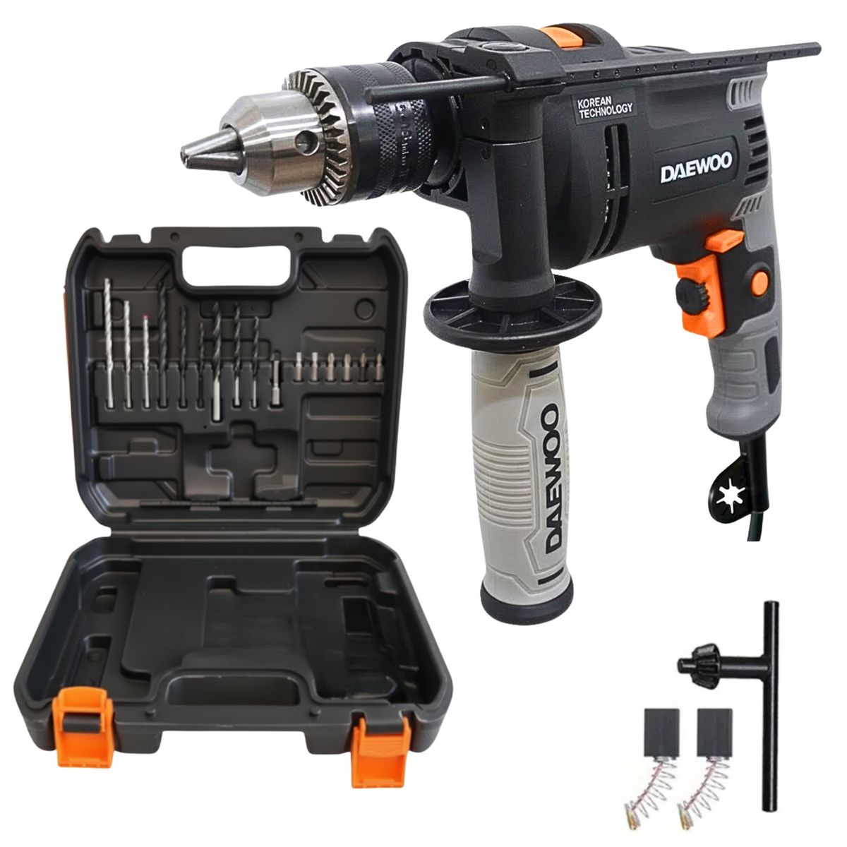 DAEWOO - TALADRO PERCUTOR DE IMPACTO 750W + MALETÍN + ACCESORIOS DAID750L DAEWOO