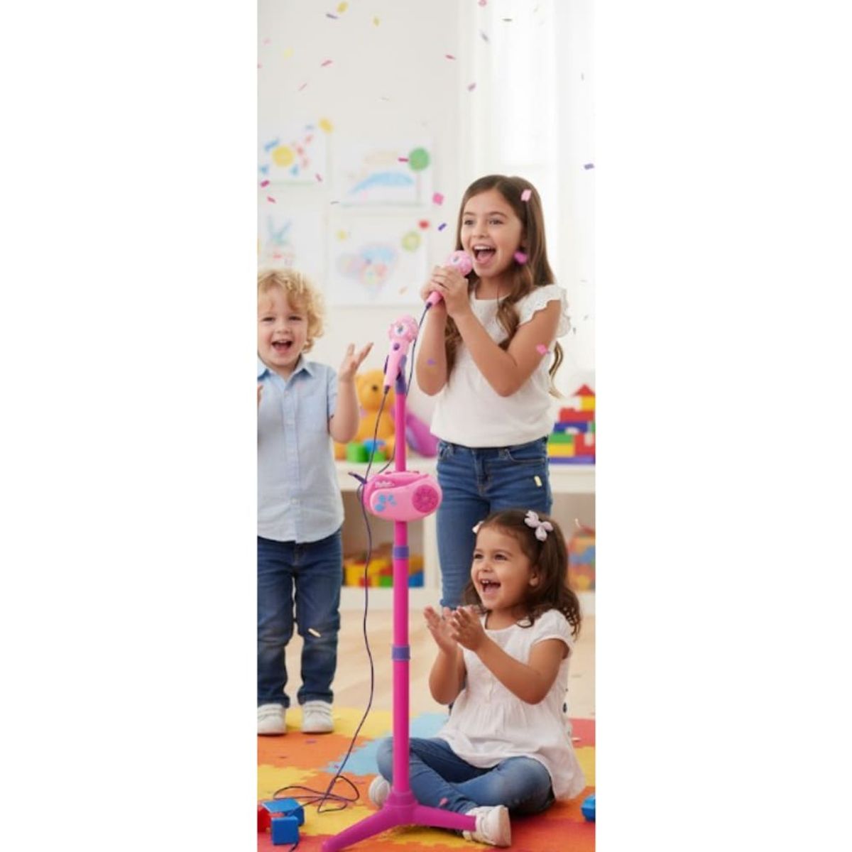 GENERICO - Micrófono con base Juguete Bluetooth Karaoke Musica Para Niños Niñas