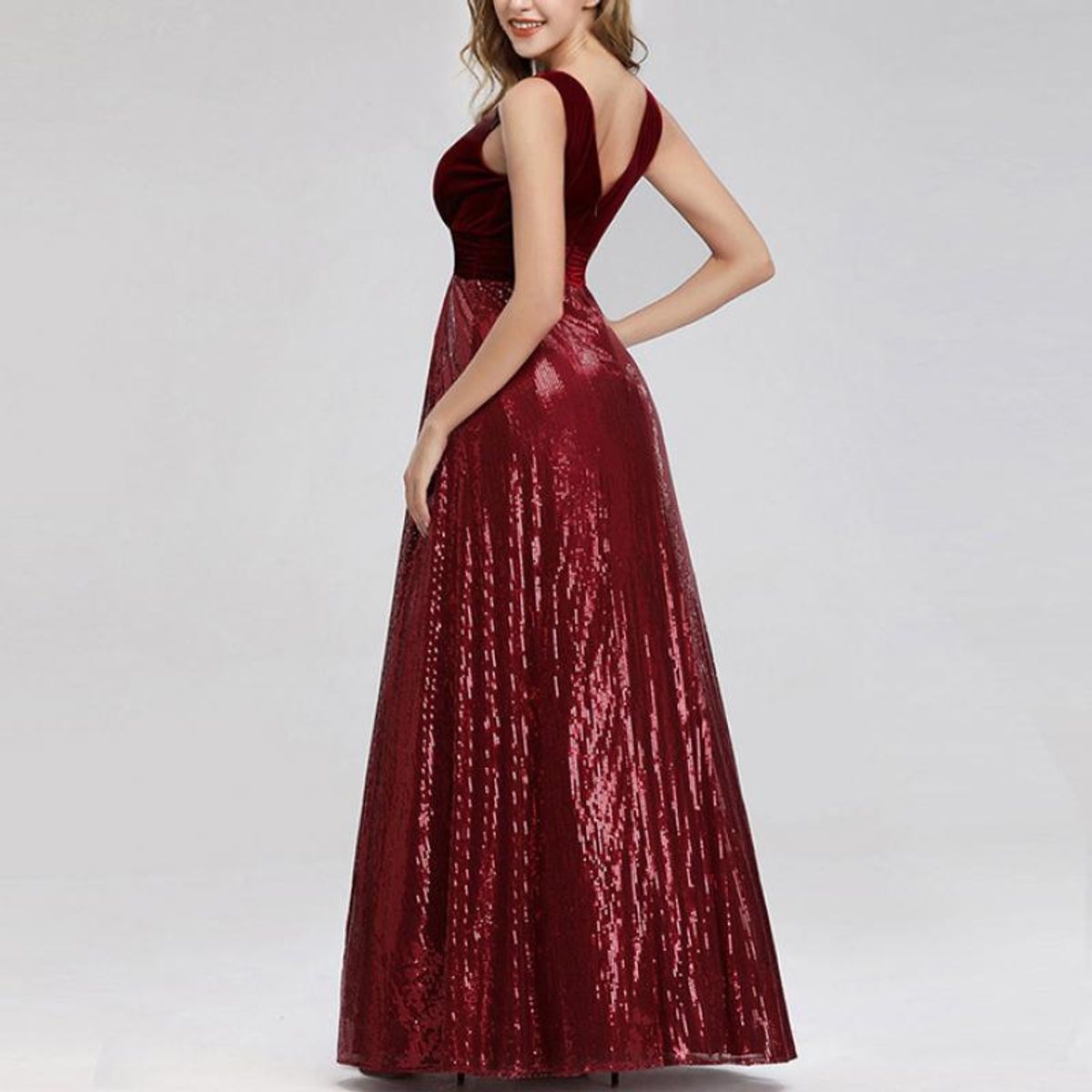 GENERICO - Vestido Largo Manga acero - Vestido Rebecca