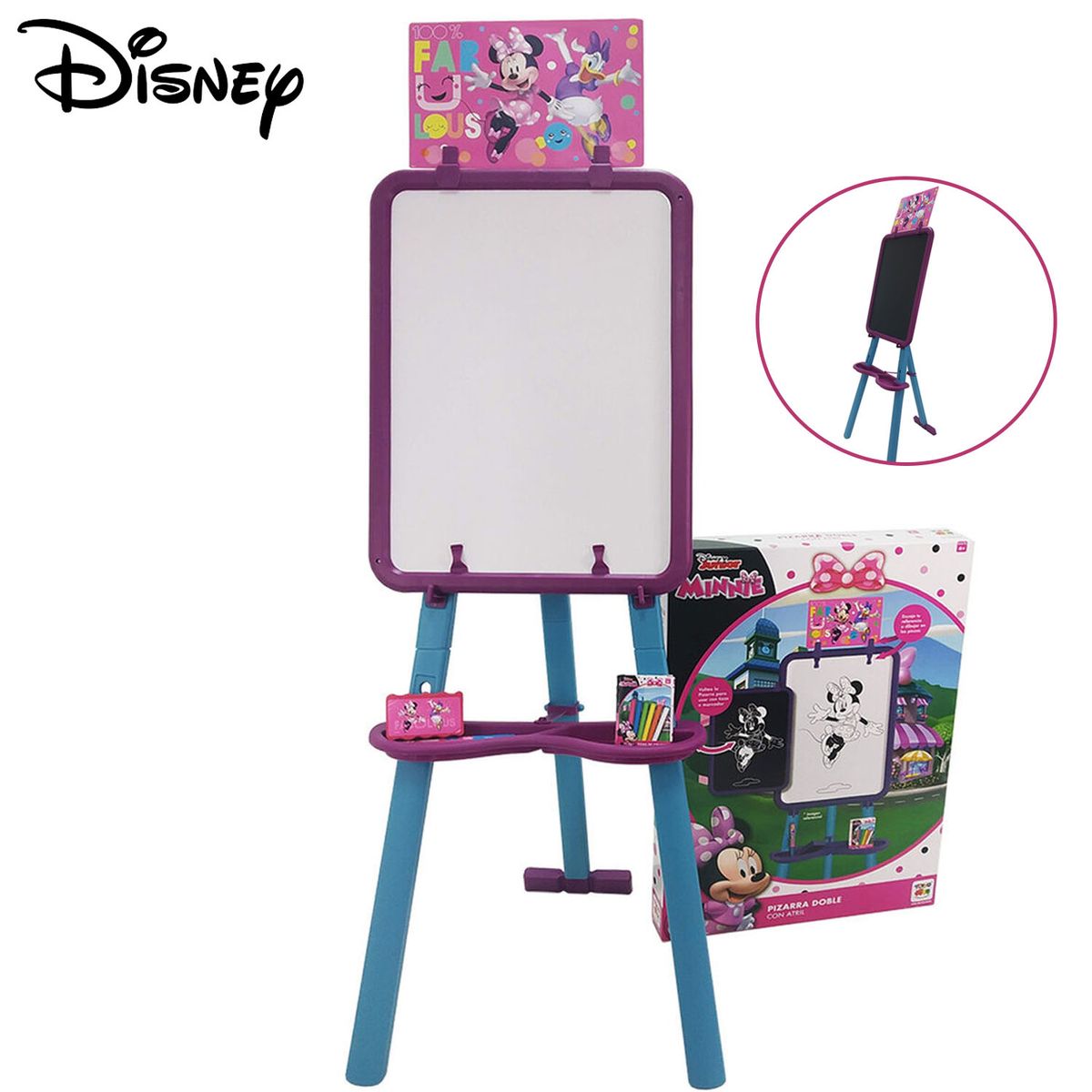 DISNEY PIXAR - Pizarra Doble con Atril Minnie Mouse