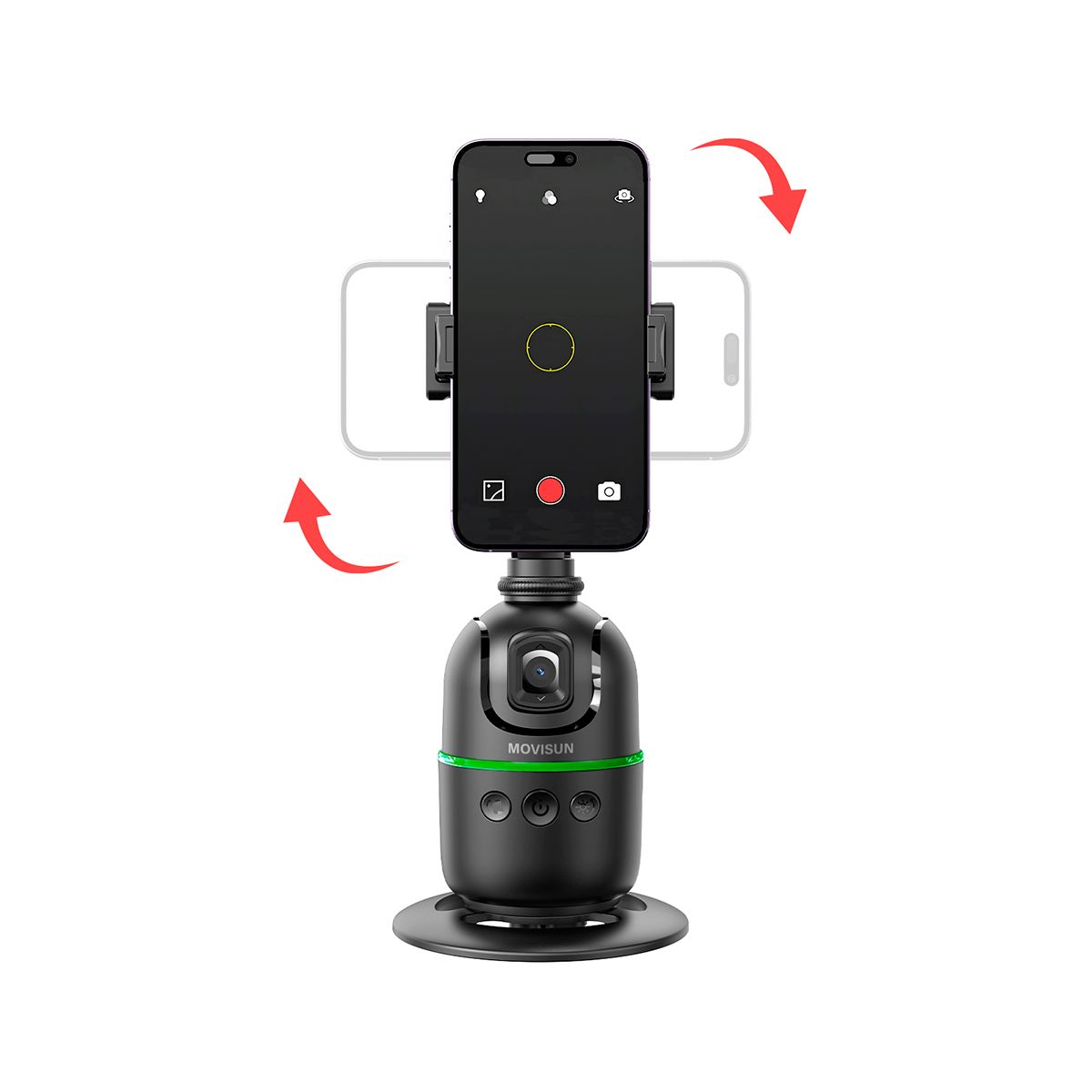 MOVISUN - Soporte Trípode Inteligente con Sensor de Movimiento IA MOVISUN TREE FACE 02