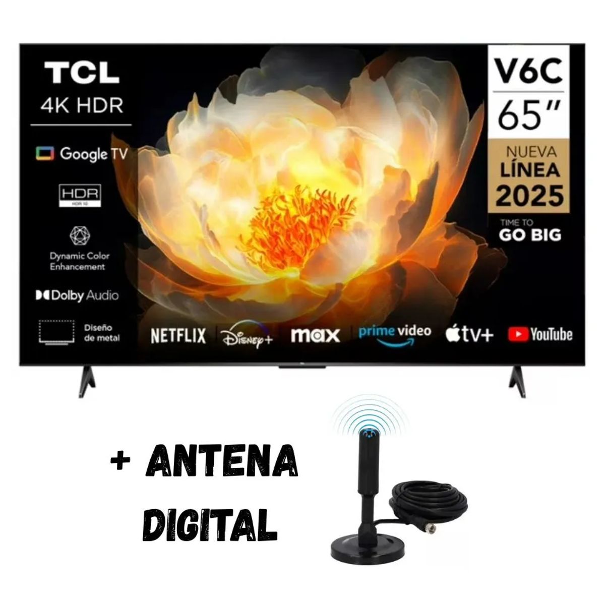TCL - Televisor TCL LED 65 UHD 4K Smart TV 65V6C