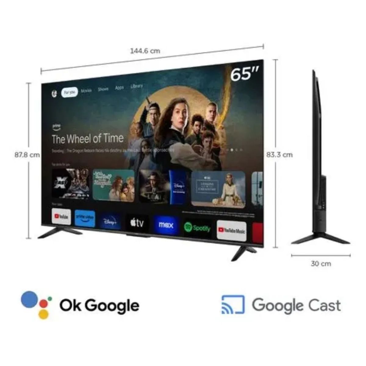 TCL - Televisor TCL LED 65 UHD 4K Smart TV 65V6C