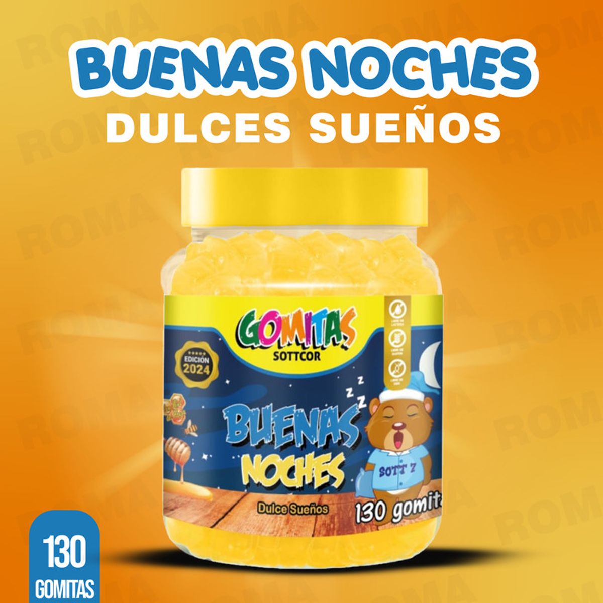 GENERICO - PACK 3 GOMITAS BUENAS NOCHES NIÑOS 390 UND SOTTCOR LABS