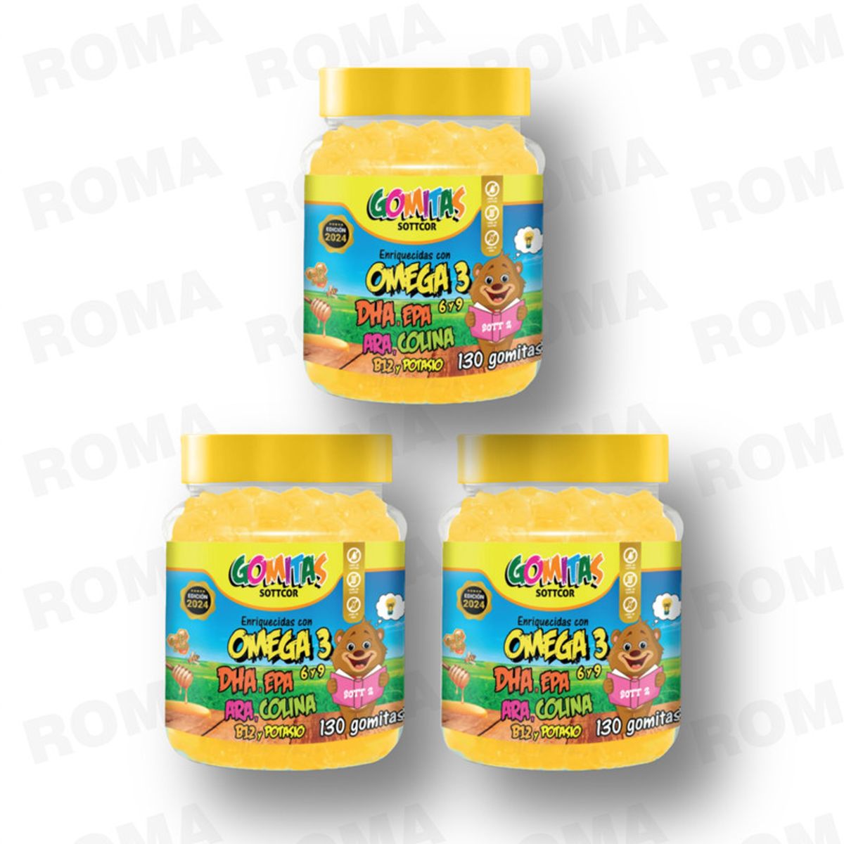 GENERICO - PACK 3 GOMITAS OMEGA 3 NIÑOS 390