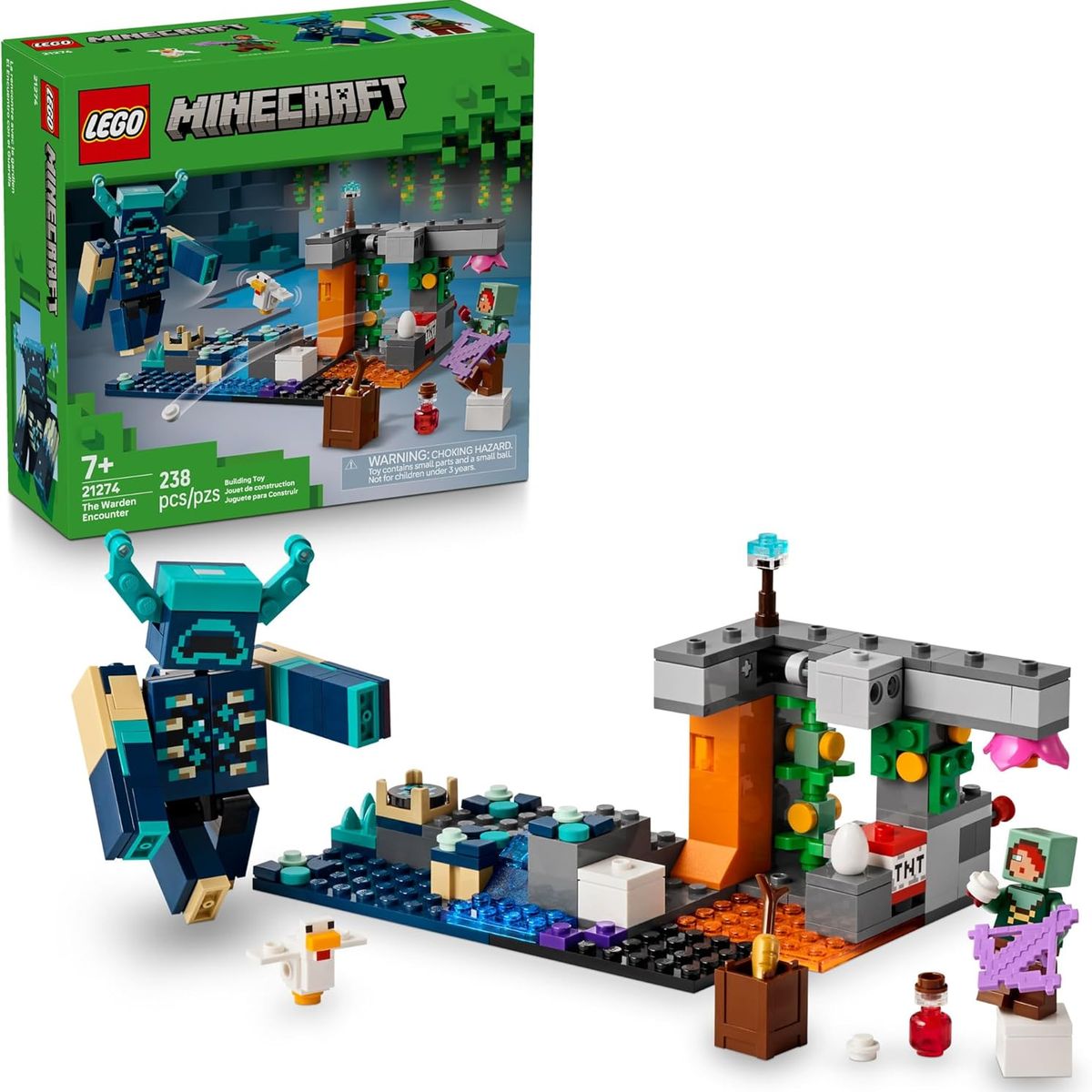 LEGO - LEGO Minecraft 21274 El Encuentro con el guardia (238 piezas)
