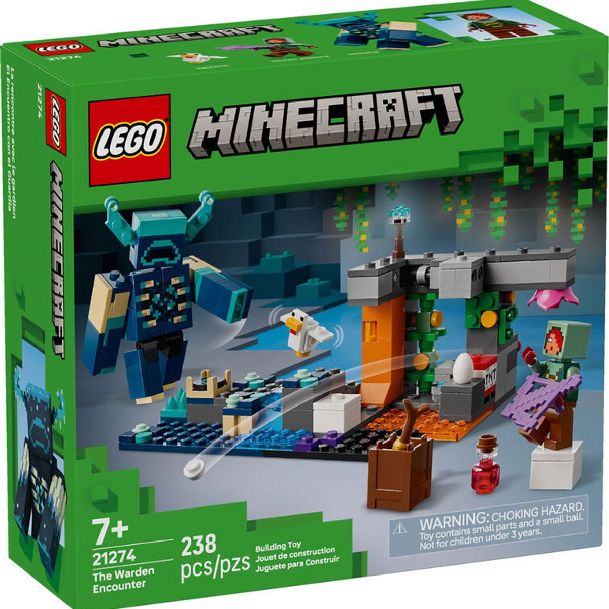 LEGO - LEGO Minecraft 21274 El Encuentro con el guardia (238 piezas)