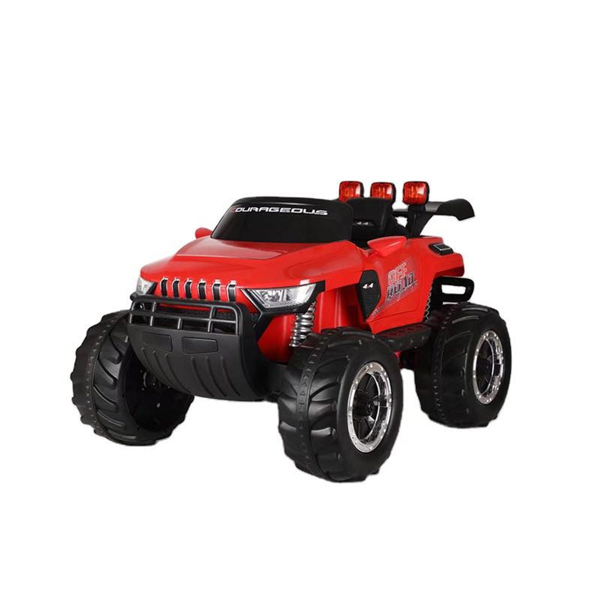 GENERICO - Carro a Batería Camioneta Stronger modelo 4x4 Todo Terreno para Niños Rojo