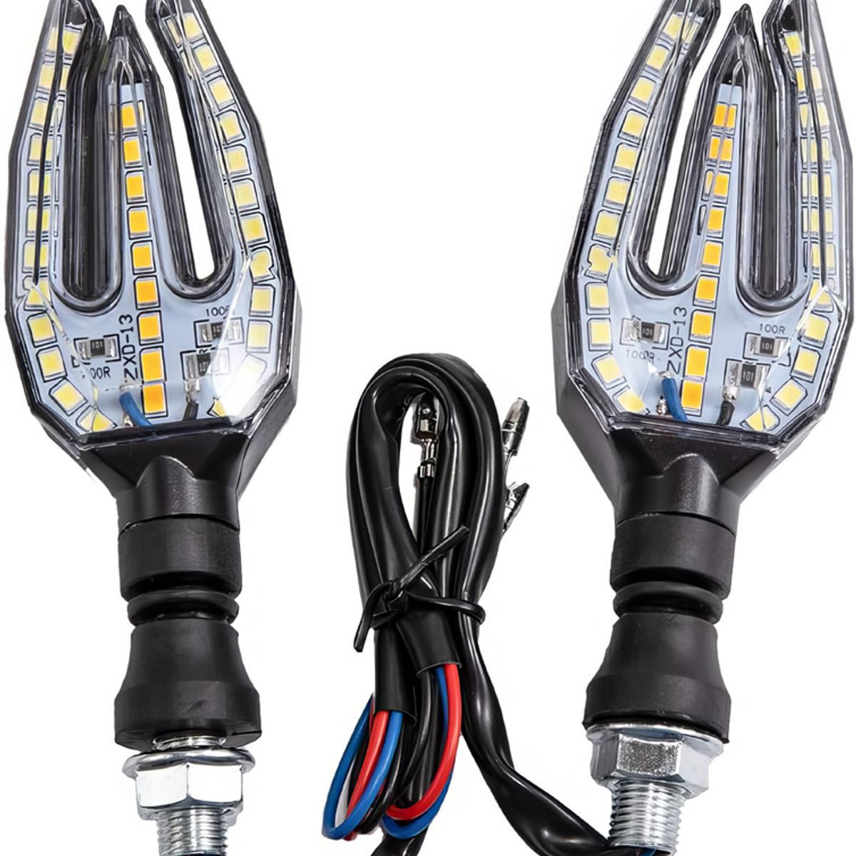 GENERICO - Luz Led Direcional Para Motocicleta Blanco+Ambar 2pcs