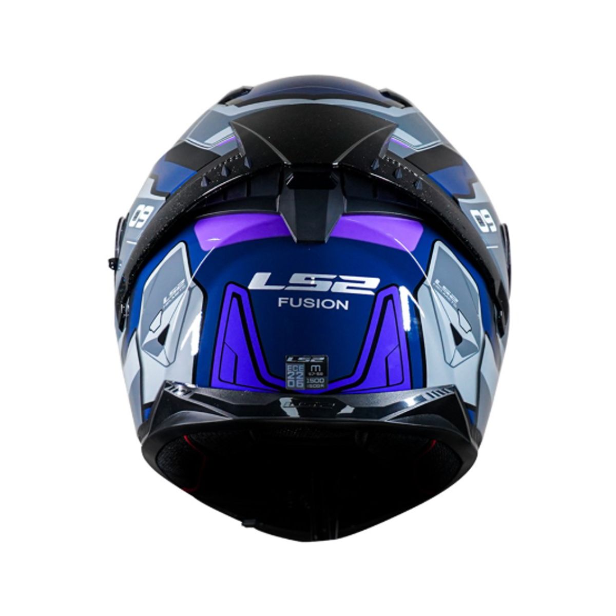 CES - CASCO MOTO LS2 FF806 CE-09 AZUL GRIS BRILLO ECE2206