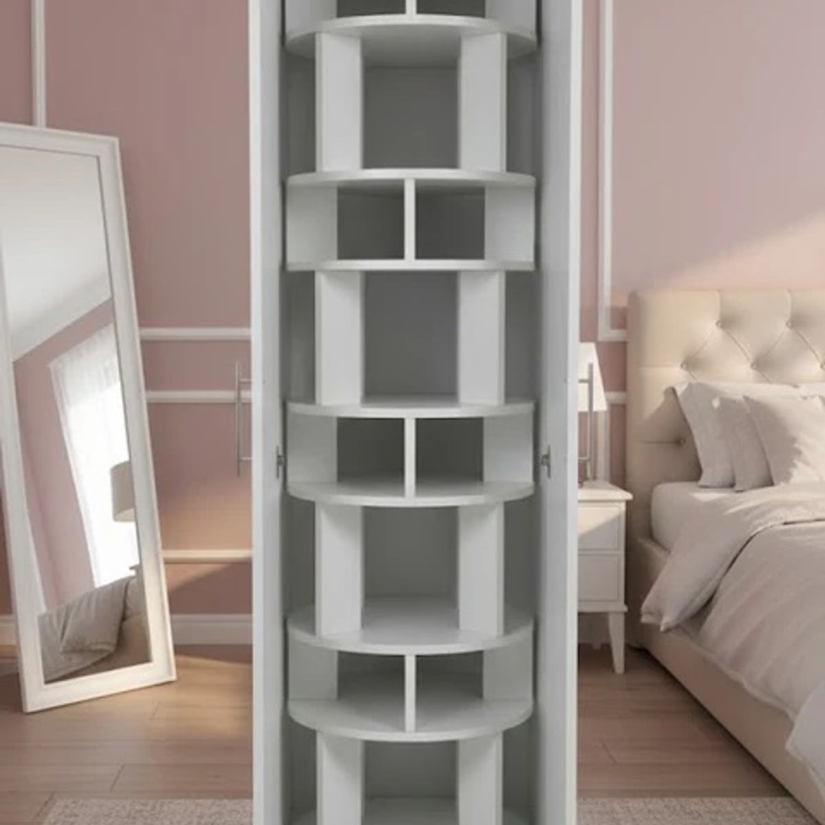 NACIONAL - Zapatera de Melamina Vertical Giratorio 360 20 Pares - ARIEL